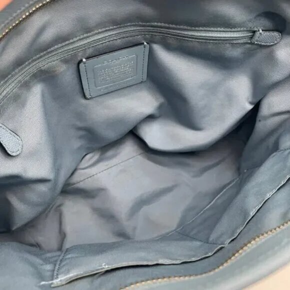 COACH Leather City Tote, Baby Blue Cross Grain Leather Tote GUC - Picture 15 of 16